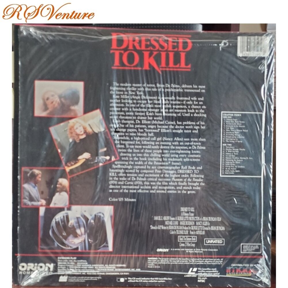 LaserDisc Film "DRESSED TO KILL". - Picture 2 of 3